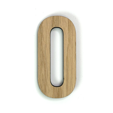 Hands on Art - MDF Cijfer 0, creatief, knutselen, deco, 1 stuk, 9mm mdf