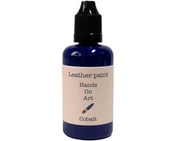 MGM Trading® - Hands on art - Leerverf - Verf voor lederen oppervlakten - 50ml - Cobalt