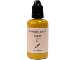 MGM Trading® - Hands on art - Leerverf - Verf voor lederen oppervlakten - 50ml - Caramel