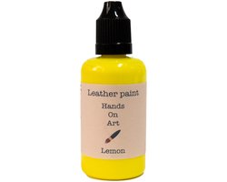 MGM Trading® - Hands on art - Leerverf - Verf voor lederen oppervlakten - 20ml - Lemon