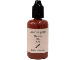 MGM Trading® - Hands on art - Leerverf - Verf voor lederen oppervlakten - 20ml - Light Brown