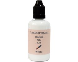 MGM Trading® - Hands on art - Leerverf - Verf voor lederen oppervlakten - 50ml - White