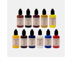 MGM Trading® - Hands on art - Leerverf - Complete set - Verf voor lederen oppervlakten - 11 kleuren - 20 ml