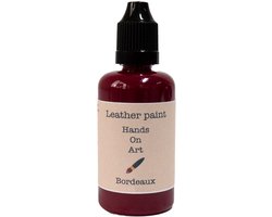 MGM Trading® - Hands on art - Leerverf - Verf voor lederen oppervlakten - 50ml - Bordeaux (kastanjebruin)