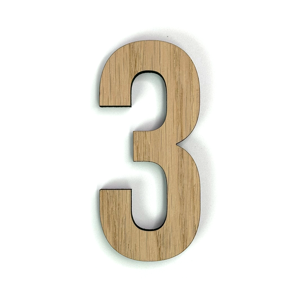 Hands on Art - MDF Cijfer 3, creatief, knutselen, deco, 1 stuk, 9mm mdf