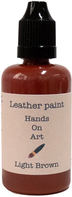 MGM Trading® - Hands on art - Leerverf - Verf voor lederen oppervlakten - 50ml - Light Brown