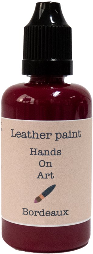 MGM Trading® - Hands on art - Leerverf - Verf voor lederen oppervlakten - 20ml - Bordeaux (kastanjebruin)
