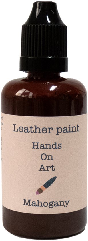 MGM Trading® - Hands on art - Leerverf - Verf voor lederen oppervlakten - 50ml - Mahogany