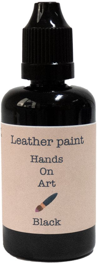 MGM Trading® - Hands on art - Leerverf - Verf voor lederen oppervlakten - 20ml - Zwart