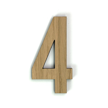 Hands on Art - MDF Cijfer 4, creatief, knutselen, deco, 1 stuk, 9mm mdf