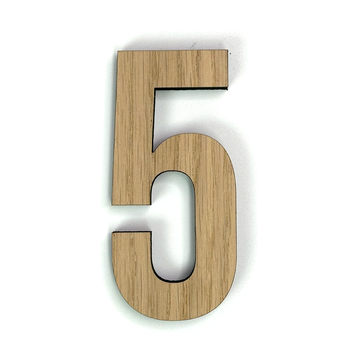 Hands on Art - MDF Cijfer 5, creatief, knutselen, deco, 1 stuk, 9mm mdf