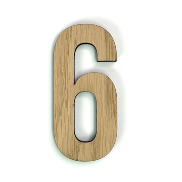 Hands on Art - MDF Cijfer 6, creatief, knutselen, deco, 1 stuk, 9mm mdf