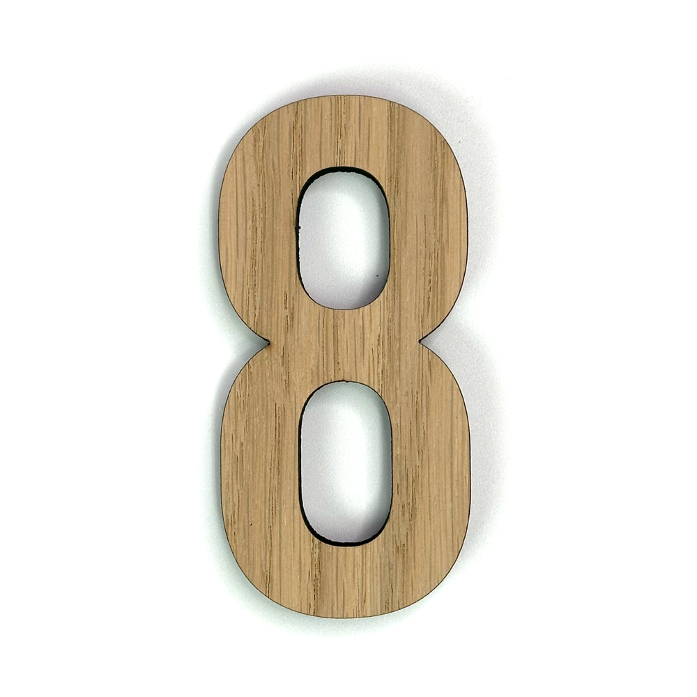 Hands on Art - MDF Cijfer 8, creatief, knutselen, deco, 1 stuk, 9mm mdf