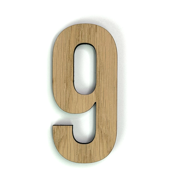 Hands on Art - MDF Cijfer 9, creatief, knutselen, deco, 1 stuk, 9mm mdf