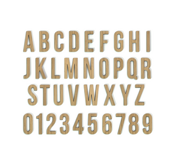 Hands on Art - MDF Cijfer en Letters 0-9 A-Z, creatief, knutselen, deco, 1 stuk, 9mm mdf