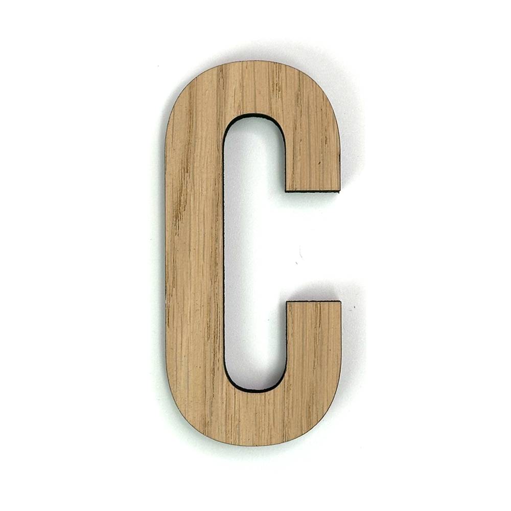 Hands on Art - MDF Letter C, creatief, knutselen, deco, 1 stuk, 9mm mdf