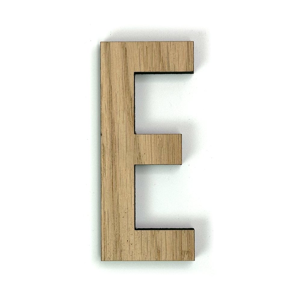 Hands on Art - MDF Letter E, creatief, knutselen, deco, 1 stuk, 9mm mdf