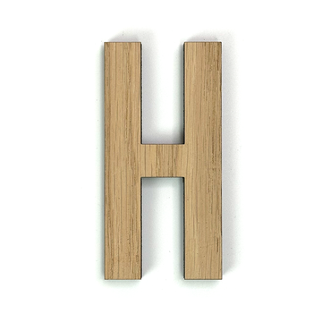 Hands on Art - MDF Letter H, creatief, knutselen, deco, 1 stuk, 9mm mdf