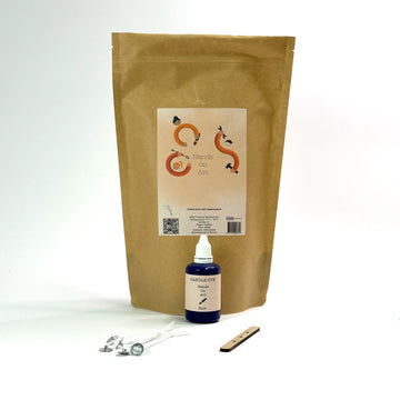 Hands On Art - Basis Kaarsenmaakset - 1,25 kg Kaarsvet & 50/20/10 ml blauwe candle dye