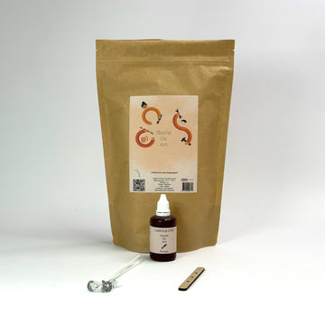 Hands On Art - Basis Kaarsenmaakset - 1,25 kg Kaarsvet & 50/20/10 ml paarse candle dye