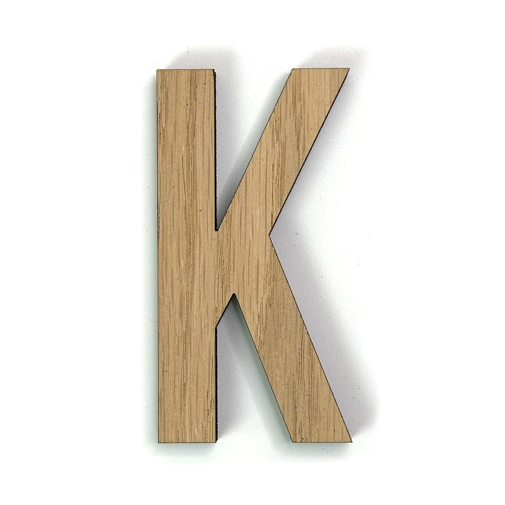 Hands on Art - MDF Letter K, creatief, knutselen, deco, 1 stuk, 9mm mdf