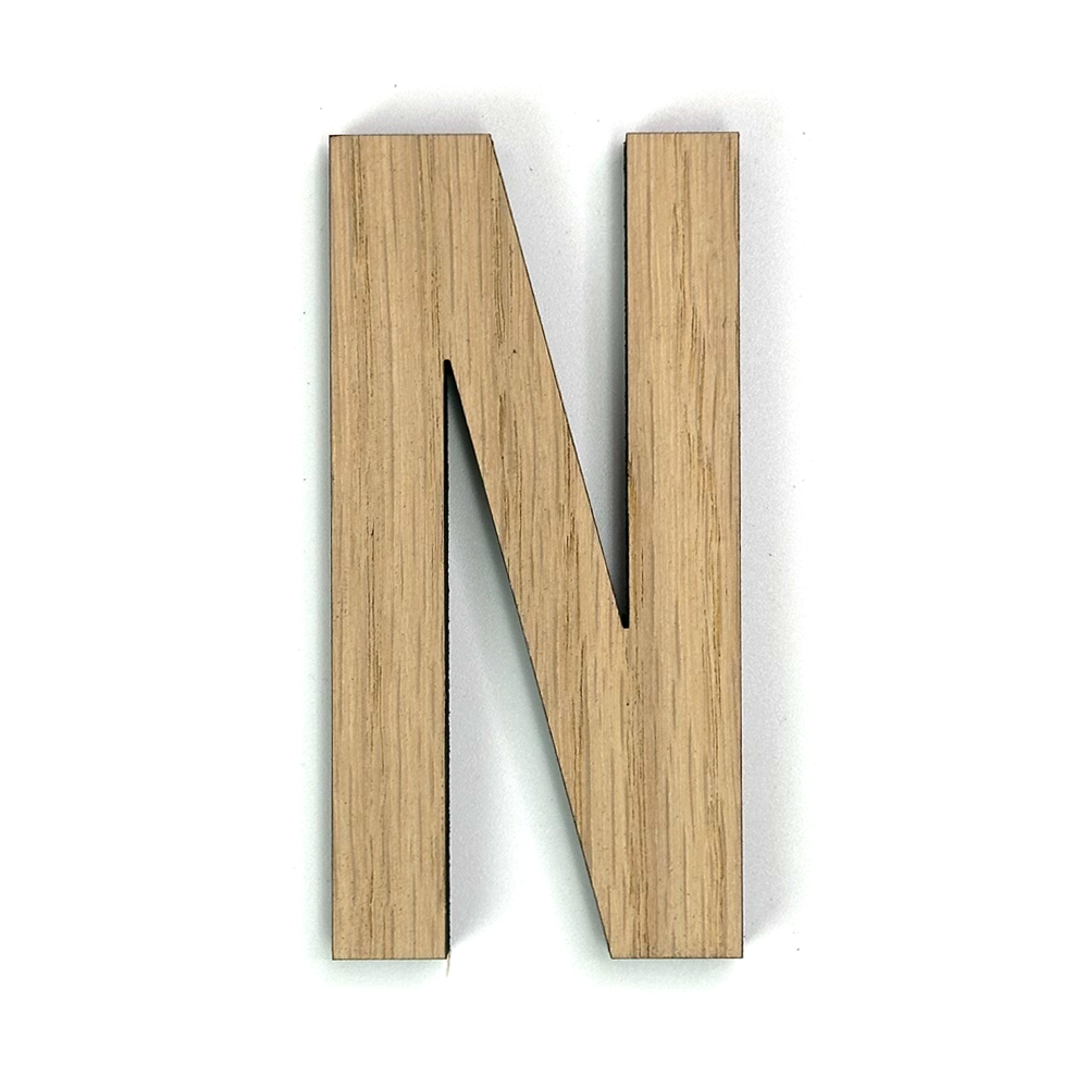 Hands on Art - MDF Letter N, creatief, knutselen, deco, 1 stuk, 9mm mdf