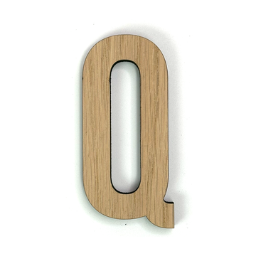 Hands on Art - MDF Letter Q, creatief, knutselen, deco, 1 stuk, 9mm mdf