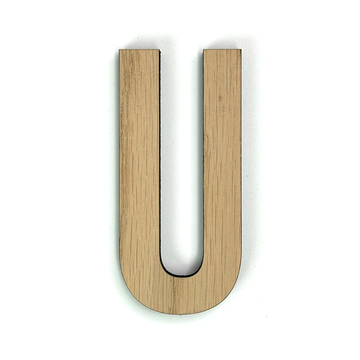 Hands on Art - MDF Letter U, creatief, knutselen, deco, 1 stuk, 9mm mdf