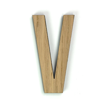 Hands on Art - MDF Letter V, creatief, knutselen, deco, 1 stuk, 9mm mdf