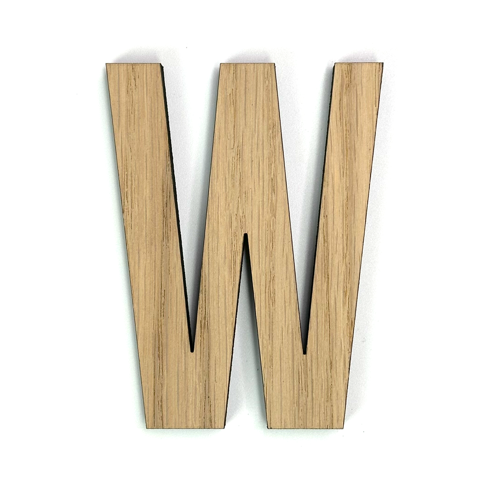 Hands on Art - MDF Letter W, creatief, knutselen, deco, 1 stuk, 9mm mdf
