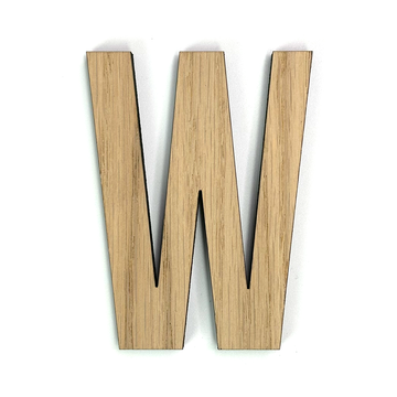 Hands on Art - MDF Letter W, creatief, knutselen, deco, 1 stuk, 9mm mdf
