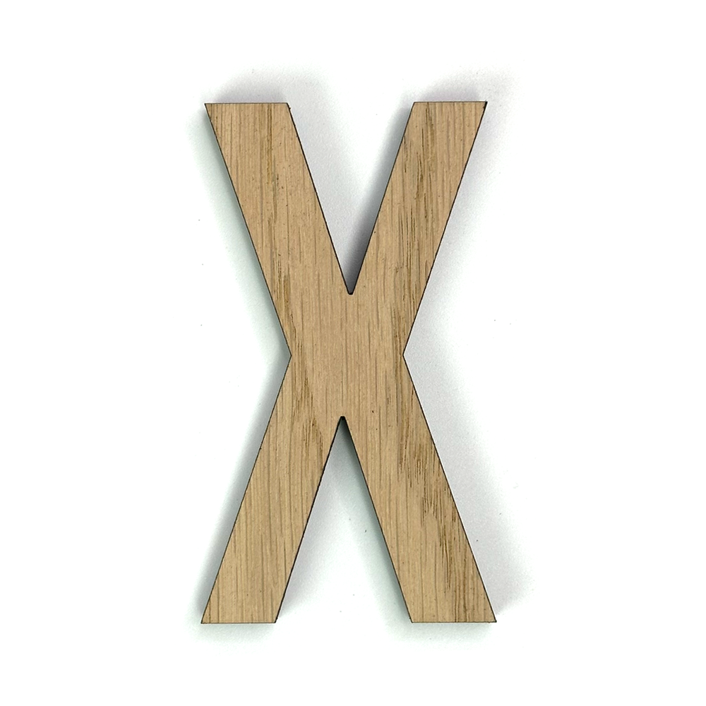 Hands on Art - MDF Letter X, creatief, knutselen, deco, 1 stuk, 9mm mdf